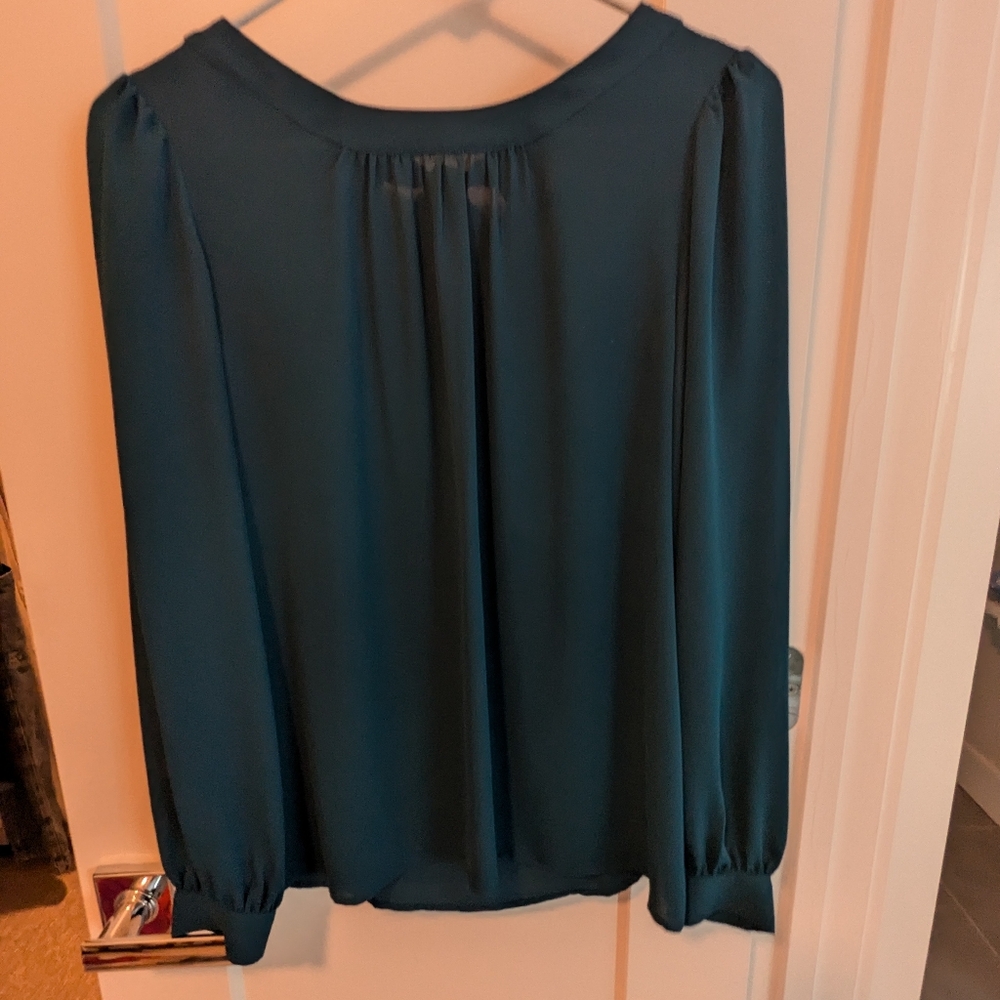 Blouse dark teal blue